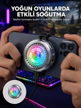 RGB LED Telefon Soğutucu Fan Yüksek Hızlı Soğutma Oyuncu Cooler Yeni Nesil