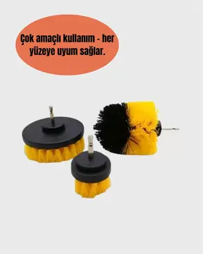 Derinlemesine Temizlik İçin Dayanıklı Kıllı Matkap Fırçası Başlığı