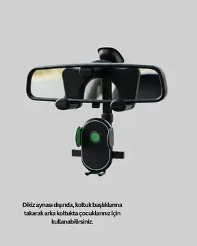 Dikiz Aynasına Takılan Telefon Tutucu Ayarlanabilir Çok Yönlü Araç Aksesuarı Yeni Nesil