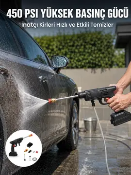 Kablosuz Taşınabilir Basınçlı Yıkama Tabancası Köpük Şişeli