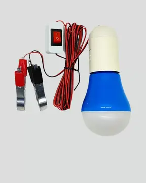 12V LED Ampul Timsah Kıskaçlı Taşınabilir Aydınlatma