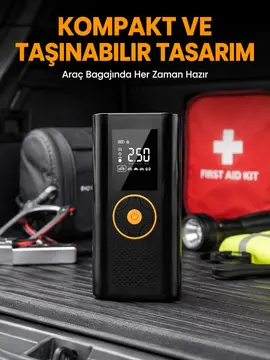 Dijital Göstergeli Taşınabilir Hava Kompresörü Güçlü Şişirme Performansı Yeni Nesil
