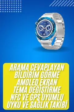 2025 Model Yuvarlak Ekran Android ve İOS Uyumlu GPS Takibi Yapabilen Akıllı Saat Yeni Nesil