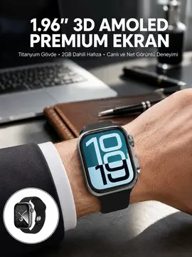 RS12 PRO+ 2025 Serisi Özel Üretim Full Ekranlı Akıllı Saat – Nabız ve Uyku Takibi Bluetooth Arama Garantili Güçlü Batarya
