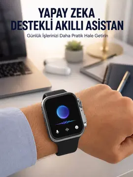 AMOLED Ekranlı Akıllı Saat Sesli Görüşme GPS Nabız ve Uyku Takibi Yeni Nesil