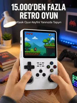 Taşınabilir Retro Oyun Konsolu Geniş Ekran ve Çoklu Emülatör Desteği Yeni Nesil