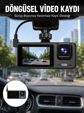 Full HD 3 Kanallı Araç Kamerası – Akıllı Çözümlerle Sürüş Yeni Nesil