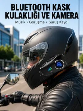 Q28 Kameralı Motosiklet Kask Kulaklık Bluetooth 5.3 Su Geçirmez 1080P HD Yeni Nesil