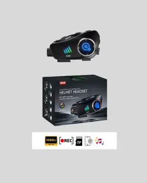 Q28 Kameralı Motosiklet Kask Kulaklık Bluetooth 5.3 Su Geçirmez 1080P HD Yeni Nesil