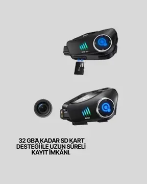 Q28 Kameralı Motosiklet Kask Kulaklık Bluetooth 5.3 Su Geçirmez 1080P HD Yeni Nesil
