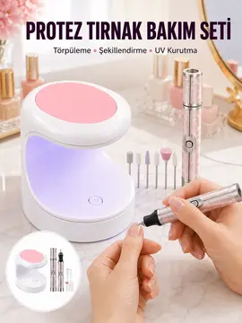 20.000 RPM Tırnak Matkabı + Mini LED Oje Kurutma Cihazı Seti Yeni Nesil