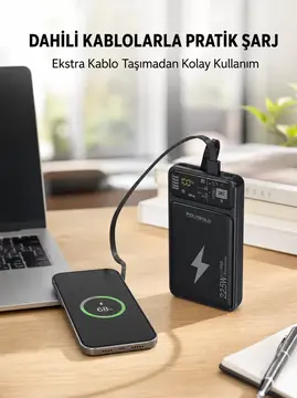 Powerbank 10000 mAh Dijital Göstergeli Taşınabilir Yeni Nesil