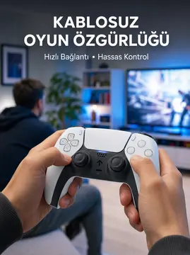 PS5 Uyumlu Kablosuz Oyun Kolu Sessiz Tuşlar ve Güçlü Performans Yeni Nesil