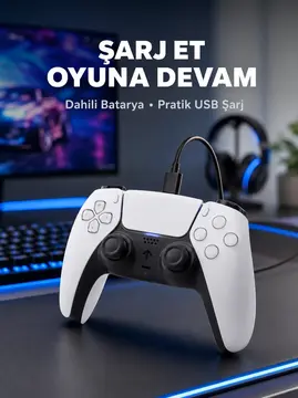 Kablosuz Oyun Kolu PS5 Uyumlu Ergonomik Tasarım ve Hassas Kontrol Yeni Nesil