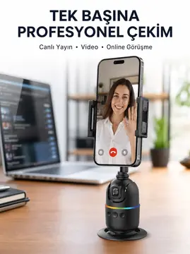 Canlı Yayın ve Video Çekimleri İçin Otomatik Yüz Takipli Masaüstü Gimbal Yeni Nesil