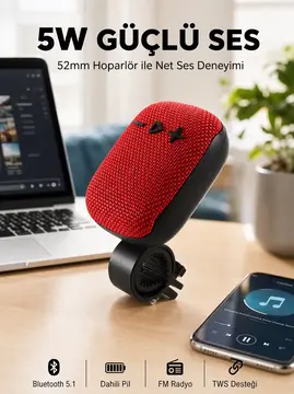 USB TF Kart ve FM Radyolu Bluetooth Hoparlör 5W