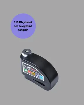 Yüksek Sesli 110dB Çelik Disk Kilidi Su Geçirmez Yeni Nesil