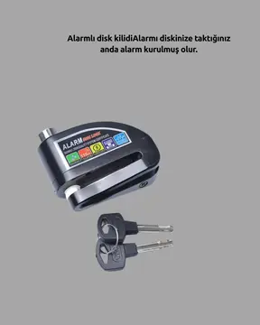 Yüksek Sesli 110dB Çelik Disk Kilidi Su Geçirmez Yeni Nesil