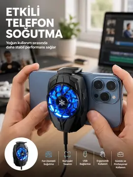 Telefon Soğutucu Fan Güçlü Motor Radyatör Cep Telefon Soğutma