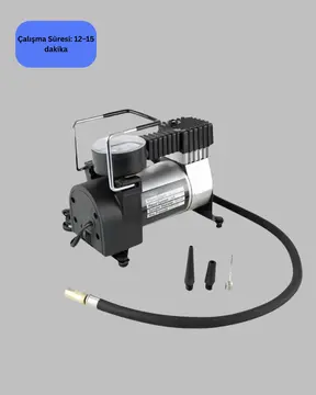 Ağır Hizmet Tipi Oto Kompresör 140 PSI Manometreli