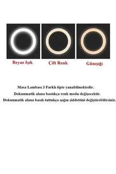 Şarjlı Sarı Ve Beyaz Renk Masa Lambası