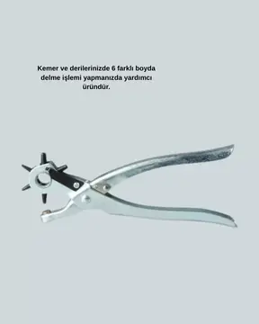 Deri Delme Pensesi 6 Uçlu Ayarlanabilir Kemer Delme Aleti Profesyonel Kullanım