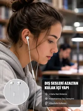 Ergonomik Tasarımlı Stereo Ses Performanslı Kablolu Kulaklık Yeni Nesil