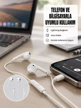 Yüksek Ses Kaliteli Mikrofonlu Kablolu Kulak İçi Kulaklık Yeni Nesil