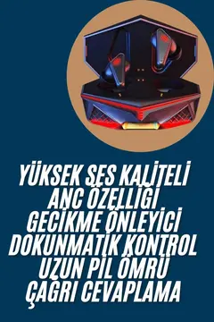 Profesyonel TWS Işıklı Kablosuz Bluetooth Kulaklık Oyuncu Kulaklığı Yeni Nesil