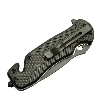 Kurtarma Çakısı Kırmızı 22 Cm Yarı Otomatik , Kemerlikli