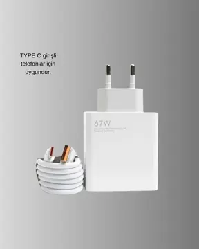 67W Type-C Turbo Şarj Cihazı – Aşırı Akım ve Isı Koruması Seyahat Uyumlu Yeni Nesil