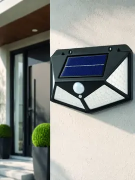 Sensörlü Solar Bahçe Lambası Geniş Açılı LED Aydınlatmalı Balkon Garaj ve Bahçe Işığı