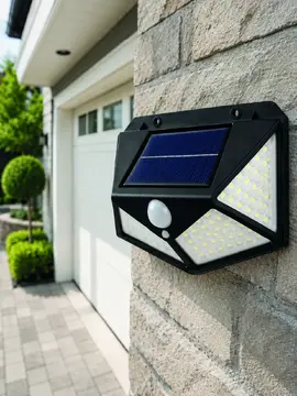 Güneş Enerjisi ile Şarj Olan Hareket Sensörlü 3 Modlu LED Dış Mekan Duvar Aydınlatması