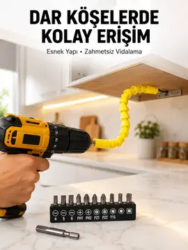 12’li Akrobat Bits Vidalama Seti Esnek Uç Çok Yönlü Kullanım Yeni Nesil