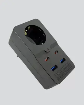 Isıya Dayanıklı PC Gövdeli Akım Korumalı Priz 4 USB Yeni Nesil