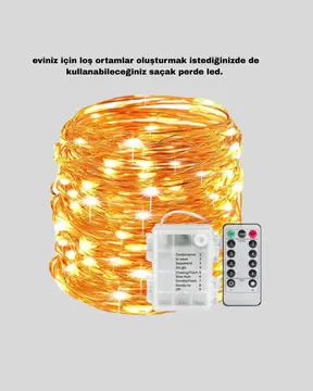 Romantik Ambiyans İçin Uzaktan Kumandalı Günışığı Peri Led Yeni Nesil