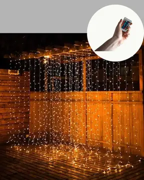 3x3 Metre Perde LED Işık – Parti ve Bahçe Dekorasyonu Yeni Nesil