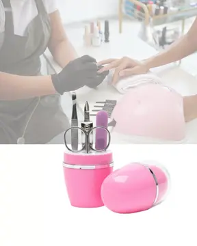 Tırnak Bakım Manikür Pedikür Seti 4 Parça Pembe Pratik Günlük Kullanım Yeni Nesil