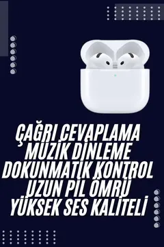 Bluetooth Kulaklık Beyaz Çağrı Cevaplama Dokunmatik Kontrol Kablosuz Yeni Nesil