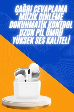Yeni Nesil Bluetooth Kulaklık Beyaz Çağrı Cevaplayabilen Kablosuz Yeni Nesil