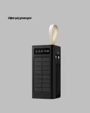 Kamp ve Outdoor Kullanıma Uygun Güneş Panelli Powerbank Yeni Nesil