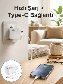 67 Watt Hızlı Şarj Aleti Poco F2 F3 F4 Uyumlu Yeni Nesil