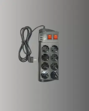 2 Metre Güçlü Çoklu Priz 8 Soket Yeni Nesil