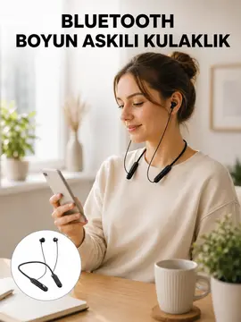 Ergonomik Tasarımlı Bluetooth Kulaklık – Gürültü Azaltmalı Manyetik Yeni Nesil