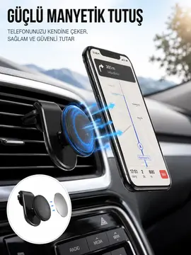 Kalorifer Izgaralı Manyetik Telefon Tutucu – Sarsıntı Geçirmez Yeni Nesil