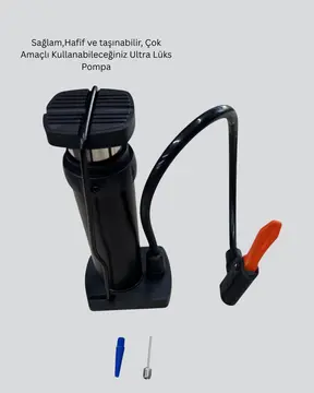 Ayakla Kullanılan Hava Pompası Araç ve Bisiklet İçin Uygun Yeni Nesil