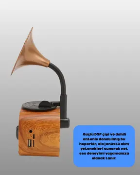 Şarjlı Mini Retro Radyo Bluetooth Hoparlör Çoklu Bağlantı Seçenekli Yeni Nesil