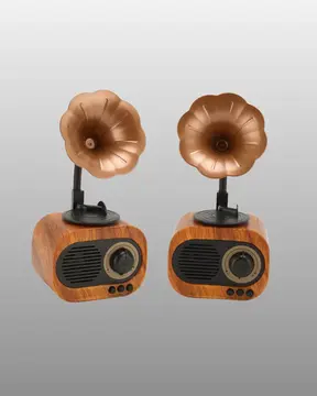 Taşınabilir Mini Retro Radyo Bluetooth Hoparlör USB SD AUX Destekli Yeni Nesil