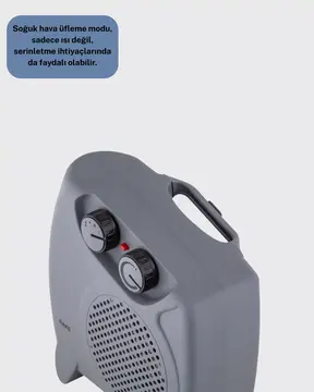 Fanlı Oda Isıtıcısı Termostat Kontrollü Soğuk Hava Üfleme Modu Yeni Nesil