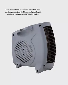 Fanlı Oda Isıtıcısı Termostat Kontrollü Soğuk Hava Üfleme Modu Yeni Nesil
